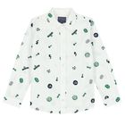 Boys White Logo Shirt, 1, hi-res