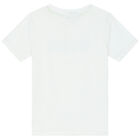 Boys White Logo T-Shirt, 2, hi-res