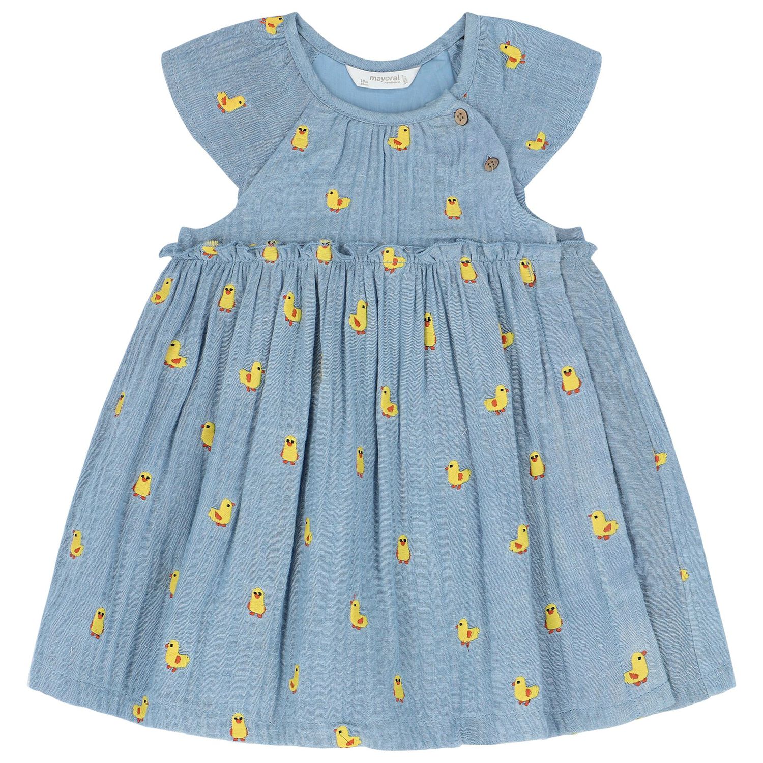 طقم بنات فستان باللون الأزرق, 2, hi-res