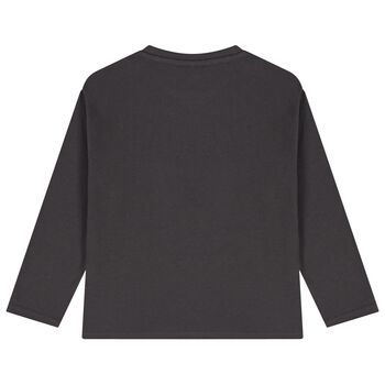 Boys Grey Glow In The Dark Car Long Sleeve Top