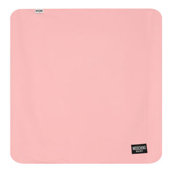 Pink Teddy Bear Logo Baby Blanket