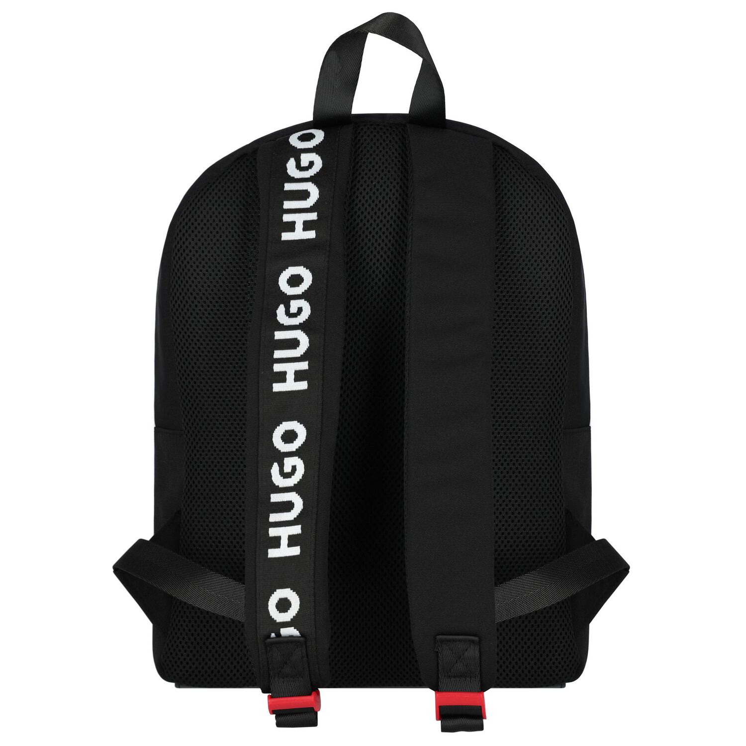 Boys Black Logo Backpack, 1, hi-res