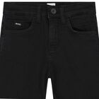 Boys Black Denim Jeans, 1, hi-res