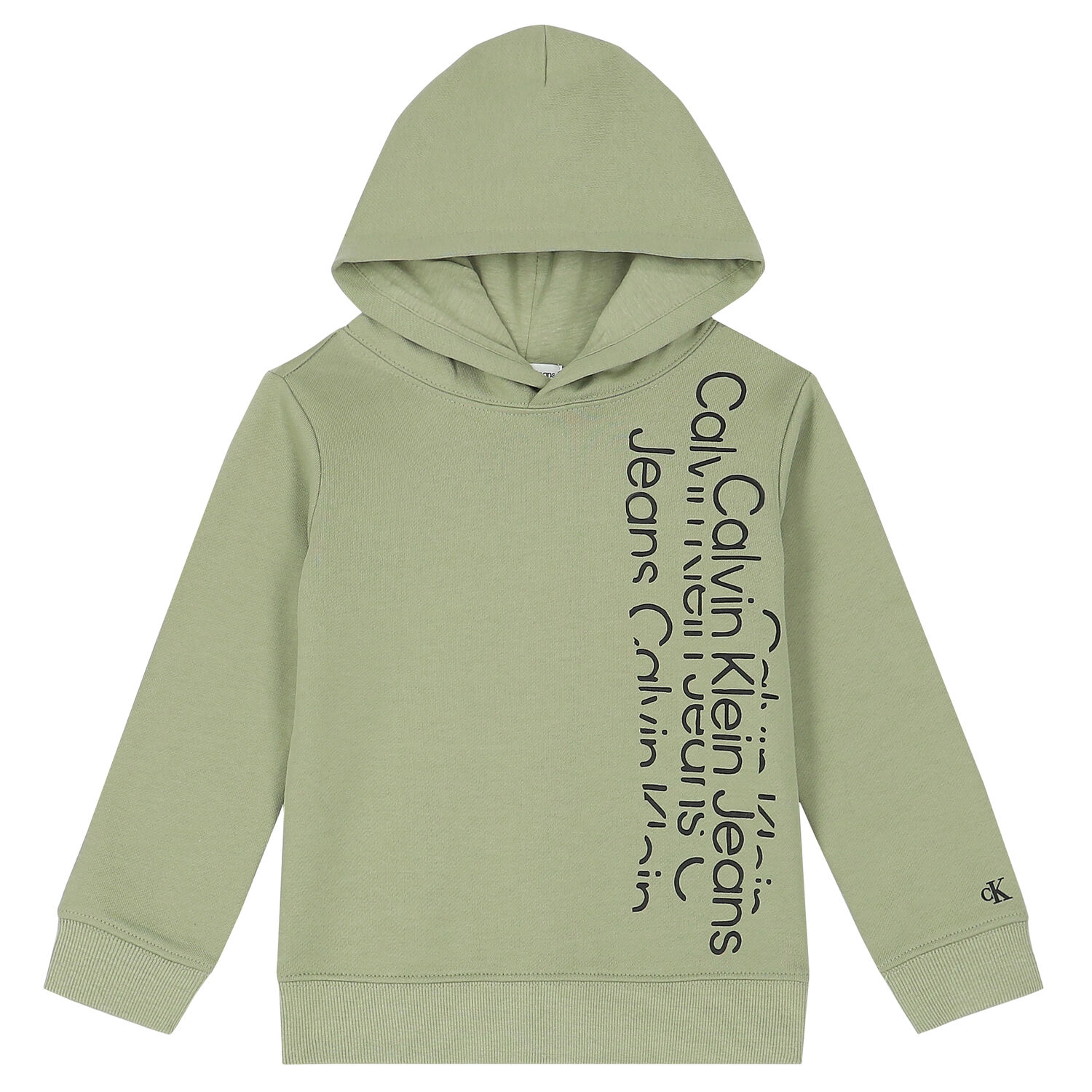 Boys Green Logo Hooded Top, 1, hi-res