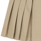 Girls Beige Logo Pleated Skirt, 2, hi-res