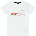 تيشيرت أولاد بالشعار باللون الابيض, 2, hi-res