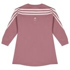 فستان بنات سويتشيرت بالشعار باللون الوردي, 1, hi-res