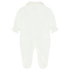 Baby Girls White Tulle Babygrow, 1, hi-res