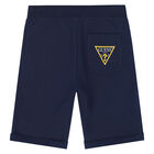 Boys Navy Logo Shorts, 3, hi-res