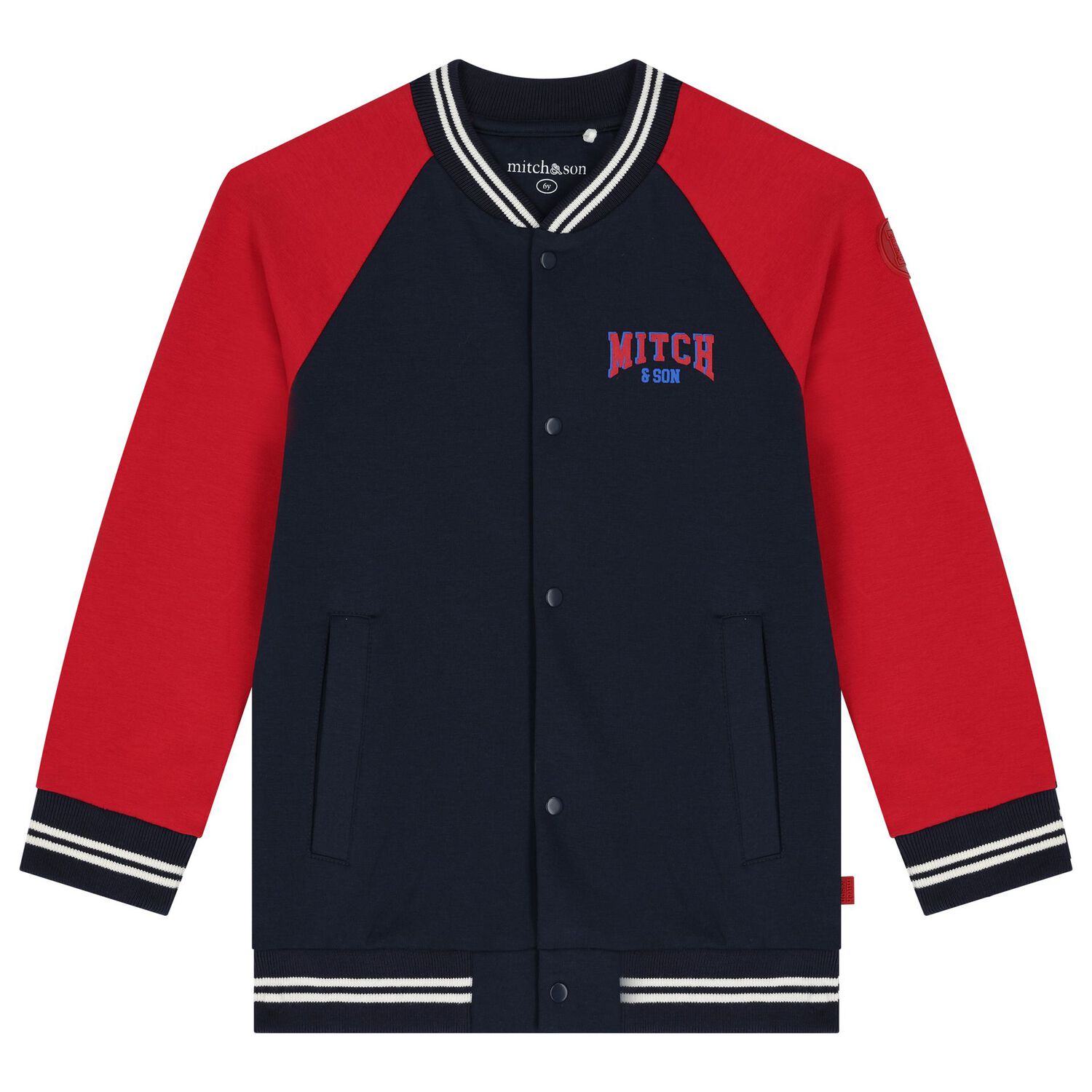 Boys Navy Blue & Red Tracksuit, 1, hi-res image number null