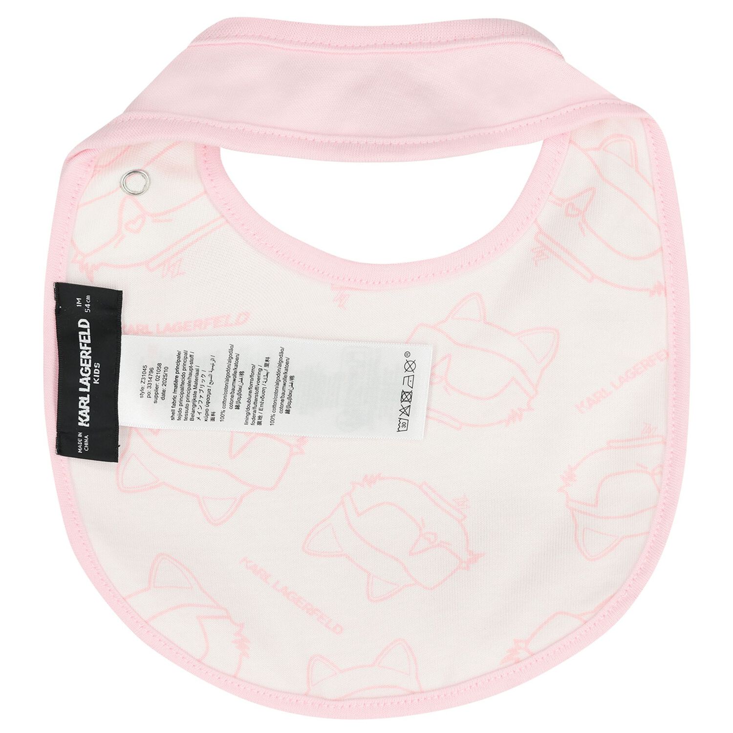 Baby Girls Pink & White Choupette Babygrow Gift Set, 1, hi-res