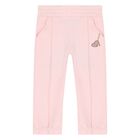 Younger Girls Pink Heart Joggers, 1, hi-res