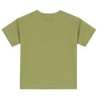 Younger Boys Green Dinosaur Holographic T-Shirt, 1, hi-res