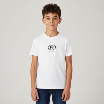 Boys White Logo T-Shirt