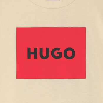 Boys Beige Logo T-Shirt