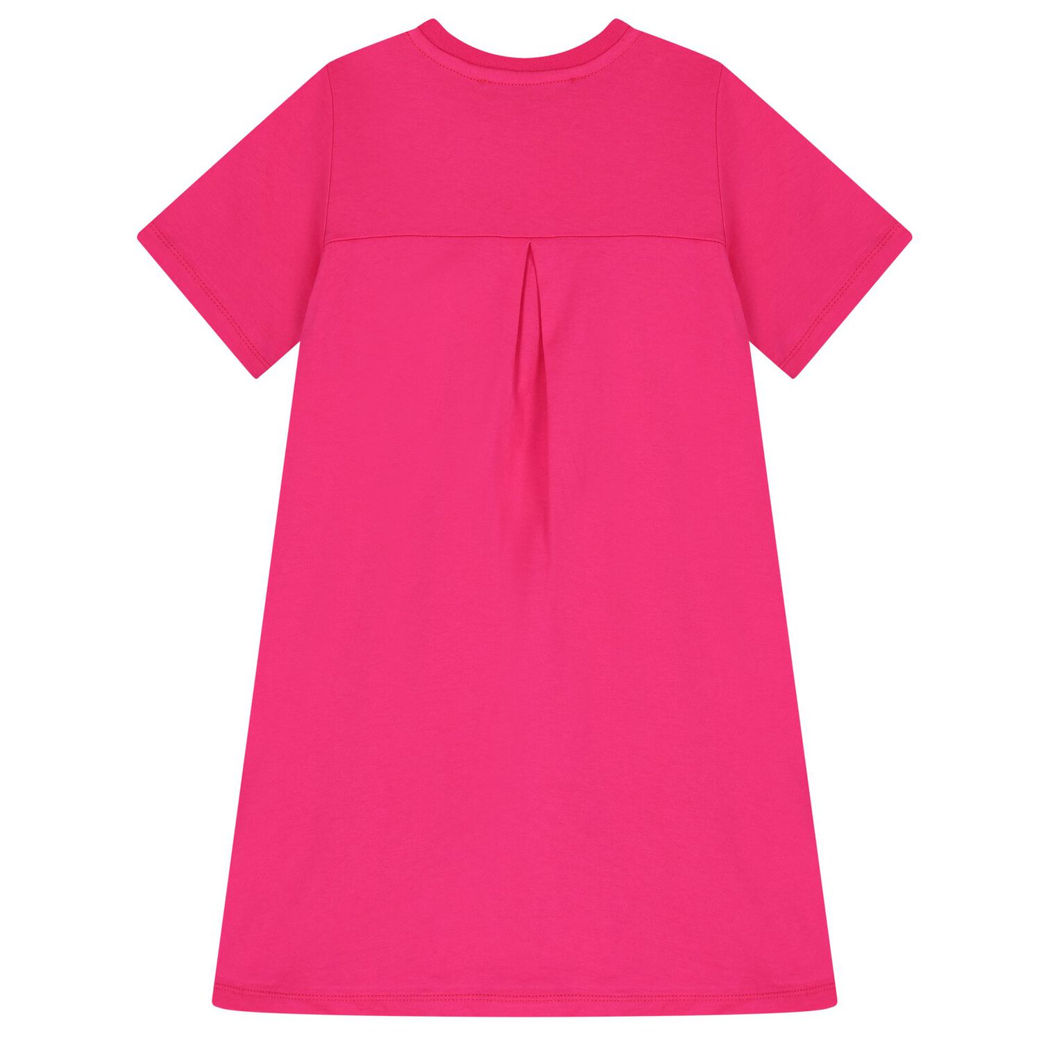 فستان تي شيرت للبنات مزين بتطريزات زهور باللون الوردي, 1, hi-res