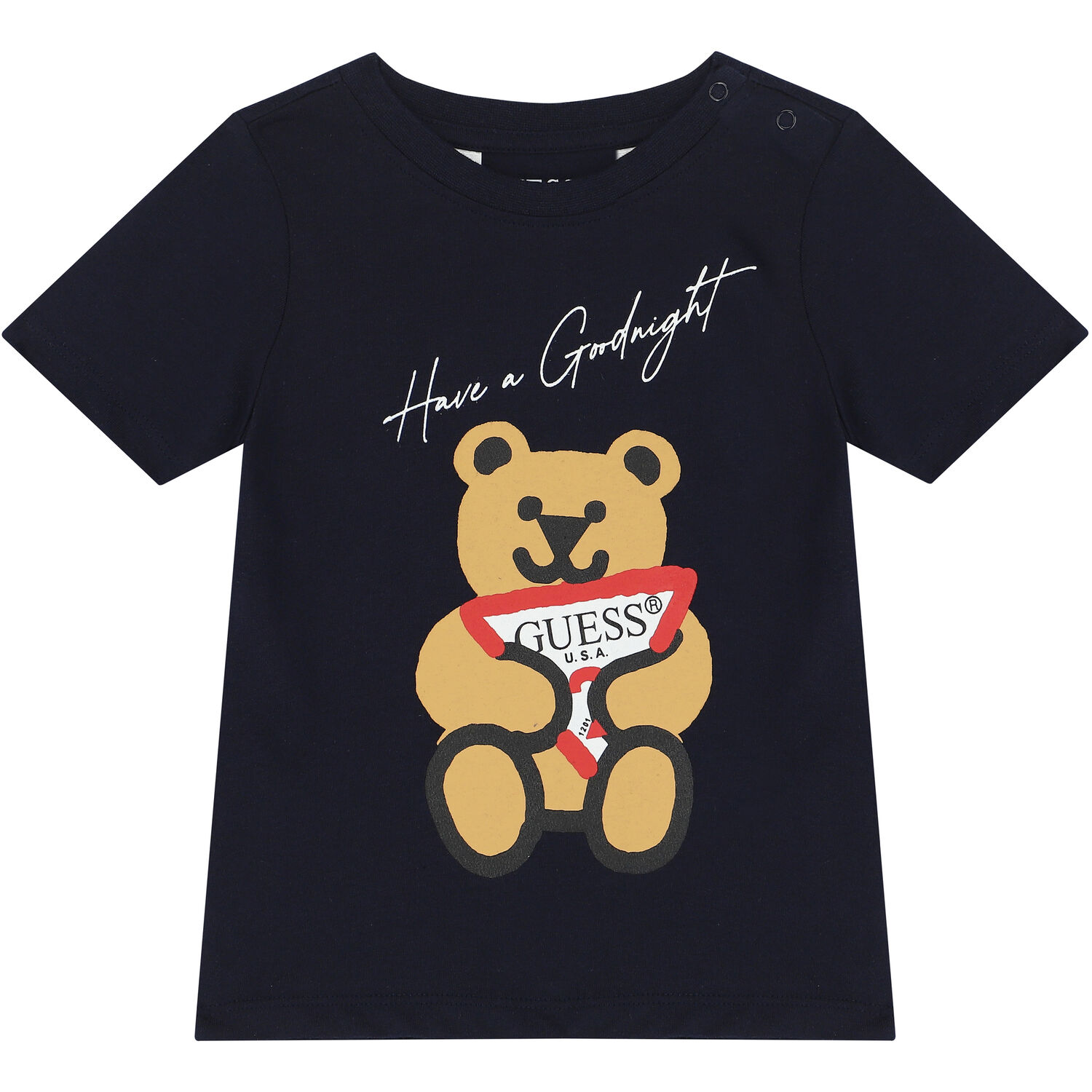 Boys Navy & Grey Logo Pyjamas, 1, hi-res