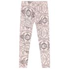 Girls Pink Logo Leggings, 2, hi-res