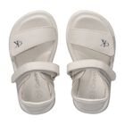 Girls White Logo Sandals, 1, hi-res
