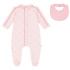 Baby Girls Pink Logo Babygrow Gift Set, 1, hi-res