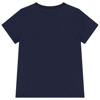 Navy Blue Teddy Bear Logo T-Shirt
