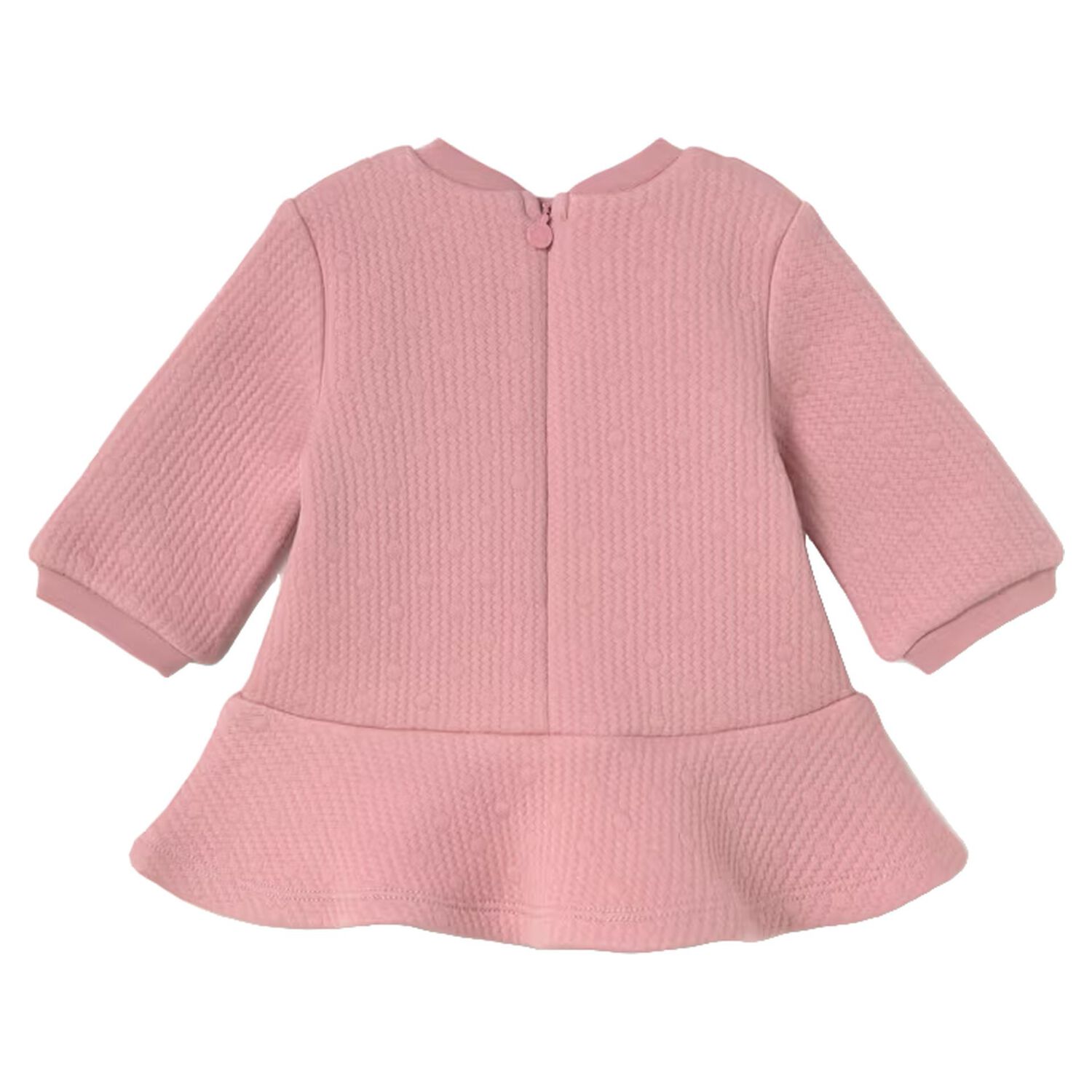 Baby Girls Pink Bunny Quilted Dress, 2, hi-res