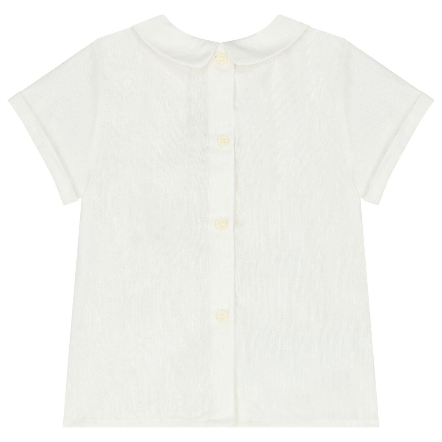 طقم شورت أولاد باللون الأبيض والبيج, 1, hi-res