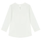 توب بأكمام باللون العاجي للبنات, 1, hi-res