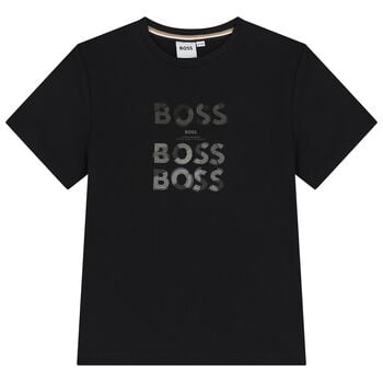 Boys Black Logo T-Shirt