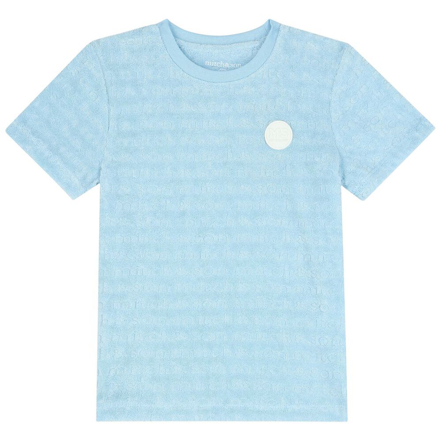 Boys Blue Logo Shorts Set, 1, hi-res