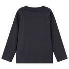 Boys Grey Headphone Long Sleeve Top, 1, hi-res