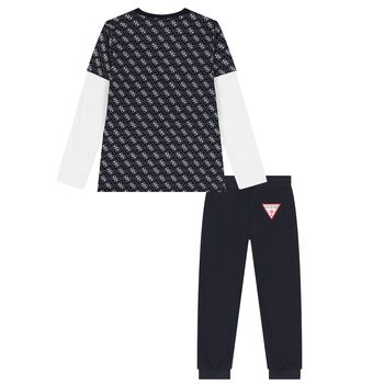Boys Navy Blue Logo Tracksuit