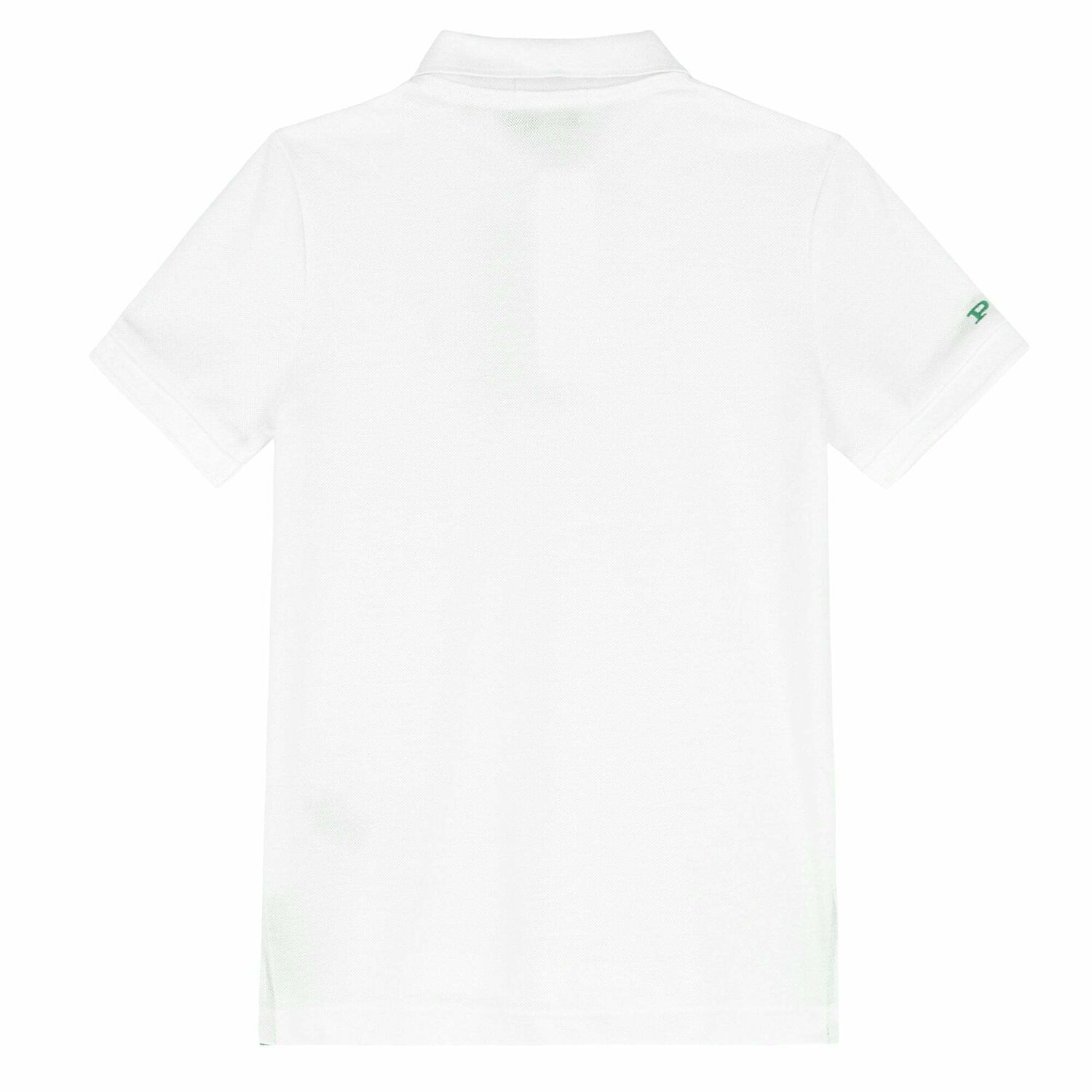 Boys White Logo Polo Shirt, 5, hi-res image number null