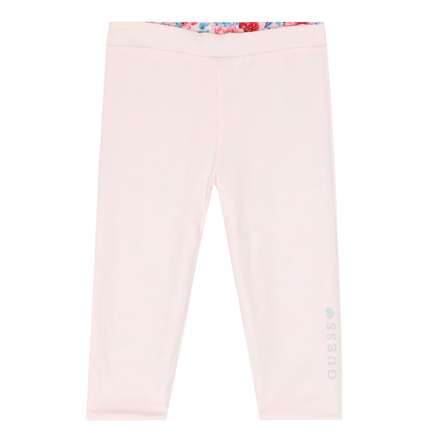 Girls Pink Floral Reversible Leggings, 1, hi-res