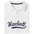 Boys White Logo Polo Shirt , 2, hi-res