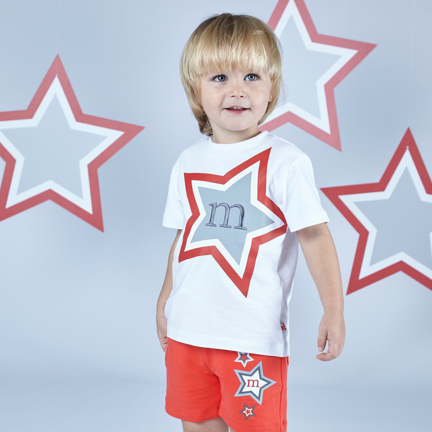 تيشيرت بالشعار باللون الأبيض للأولاد, 1, hi-res