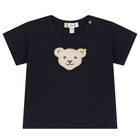 Baby Boys Navy Blue Teddy T-Shirt, 2, hi-res