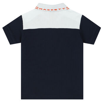 Boys Navy Blue Logo Polo Shirt