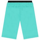 Boys White & Aqua Logo Shorts Set, 2, hi-res