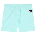 شورت سباحة بالشعار باللون الأكوا للأولاد, 5, hi-res