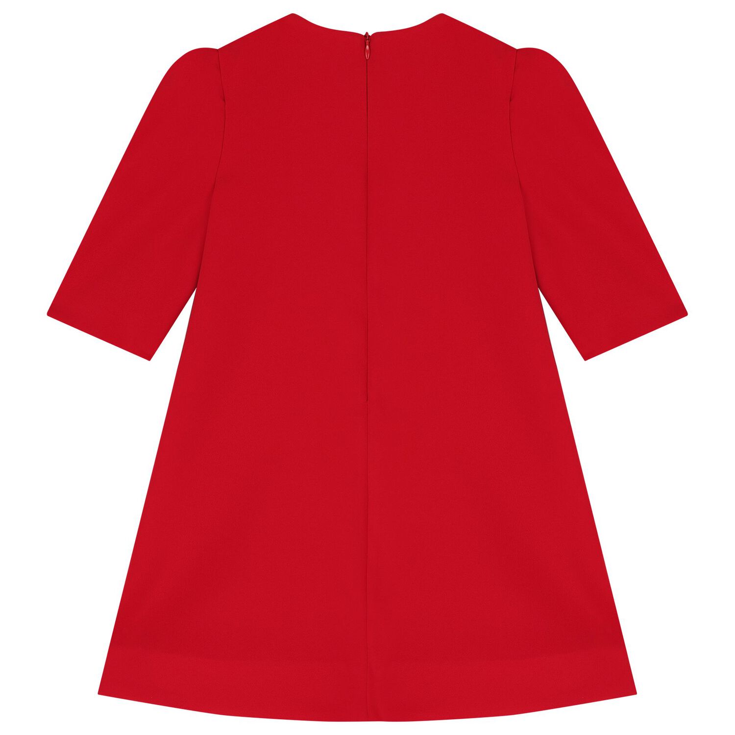 Girls Red Embellished Crepe Dress, 2, hi-res