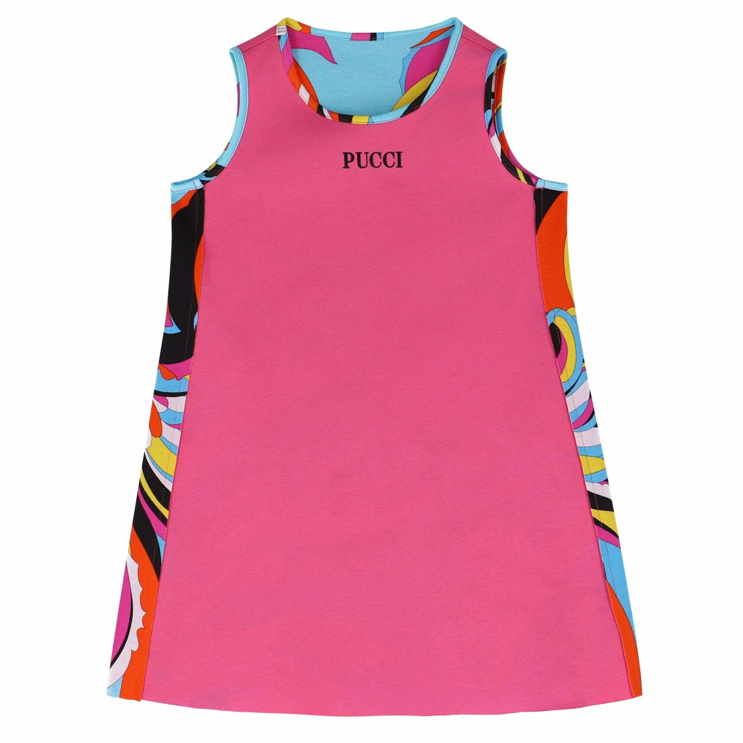 Girls Pink Logo Dress, 1, hi-res