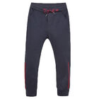 Boys Navy Jersey Trousers, 1, hi-res