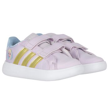Girls Lilac Disney Elsa Logo Trainers