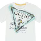 Boys White Logo T-Shirt, 1, hi-res