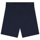 Boys Blue & Navy Blue Logo Shorts Set, 1, hi-res
