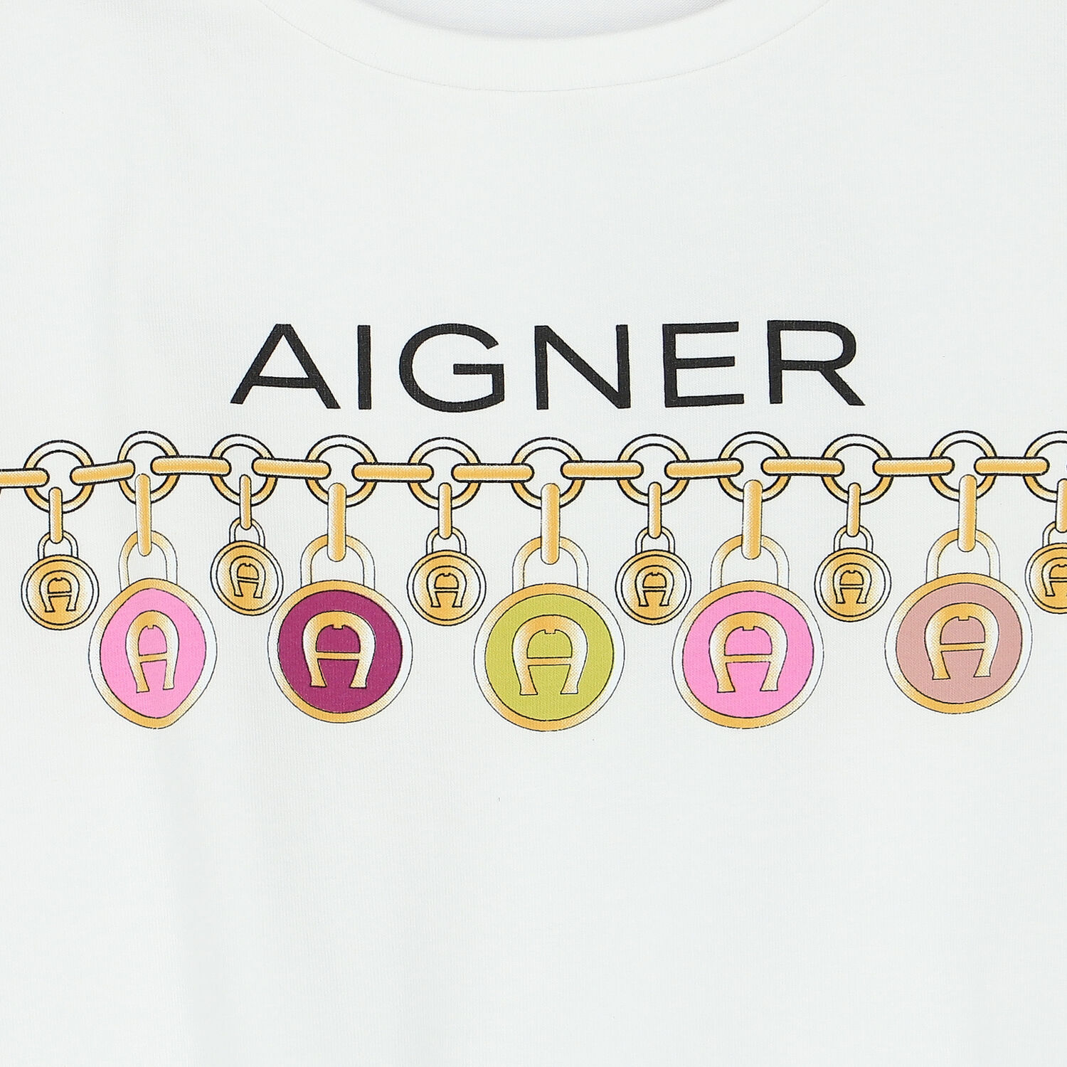 تيشيرت بالشعار باللون الابيض للبنات, 1, hi-res