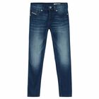 Girls Blue Denim Jeans, 1, hi-res