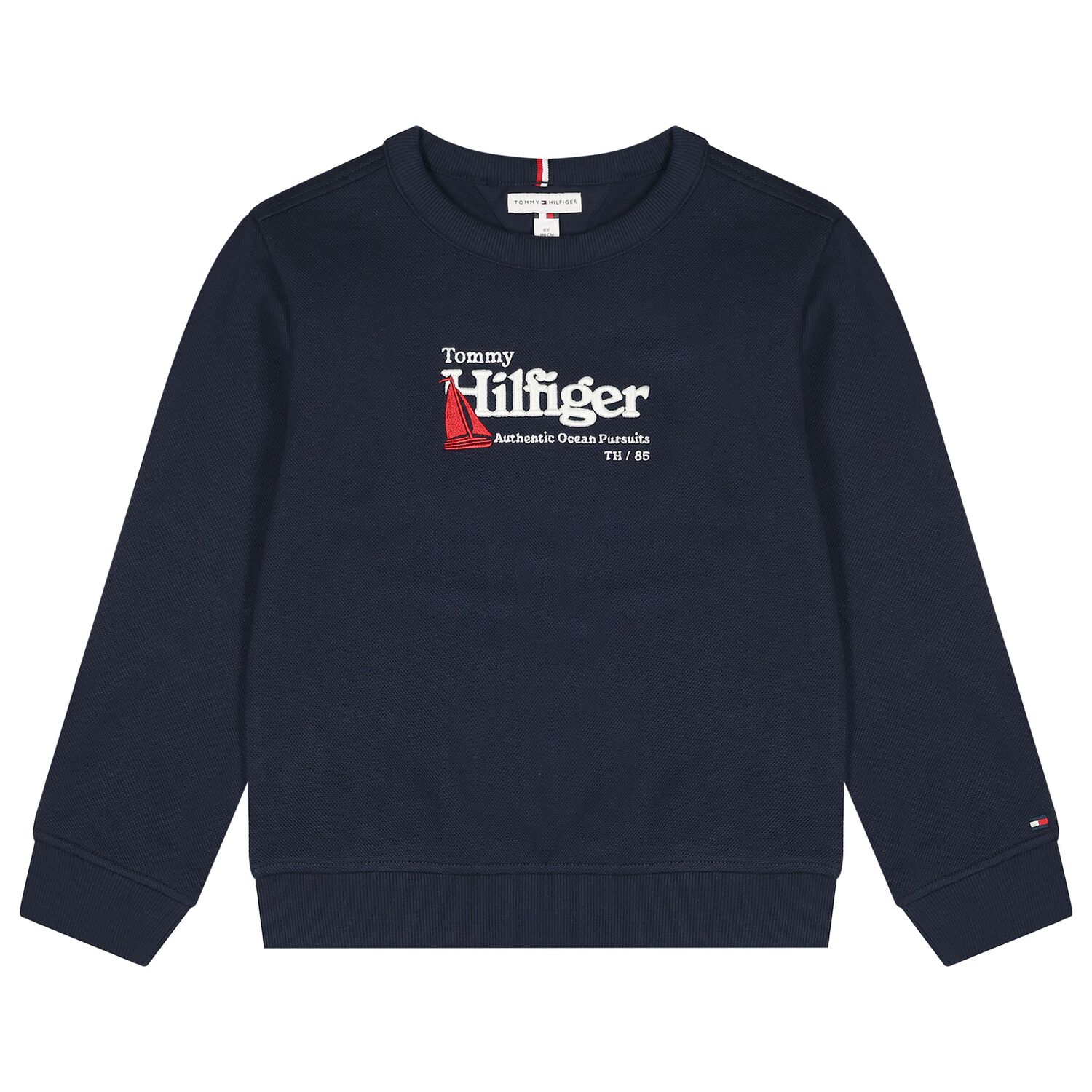 Boys Navy Blue Logo Sweatshirt, 1, hi-res
