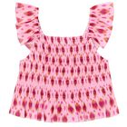 Girls Pink Ruffled Top, 1, hi-res
